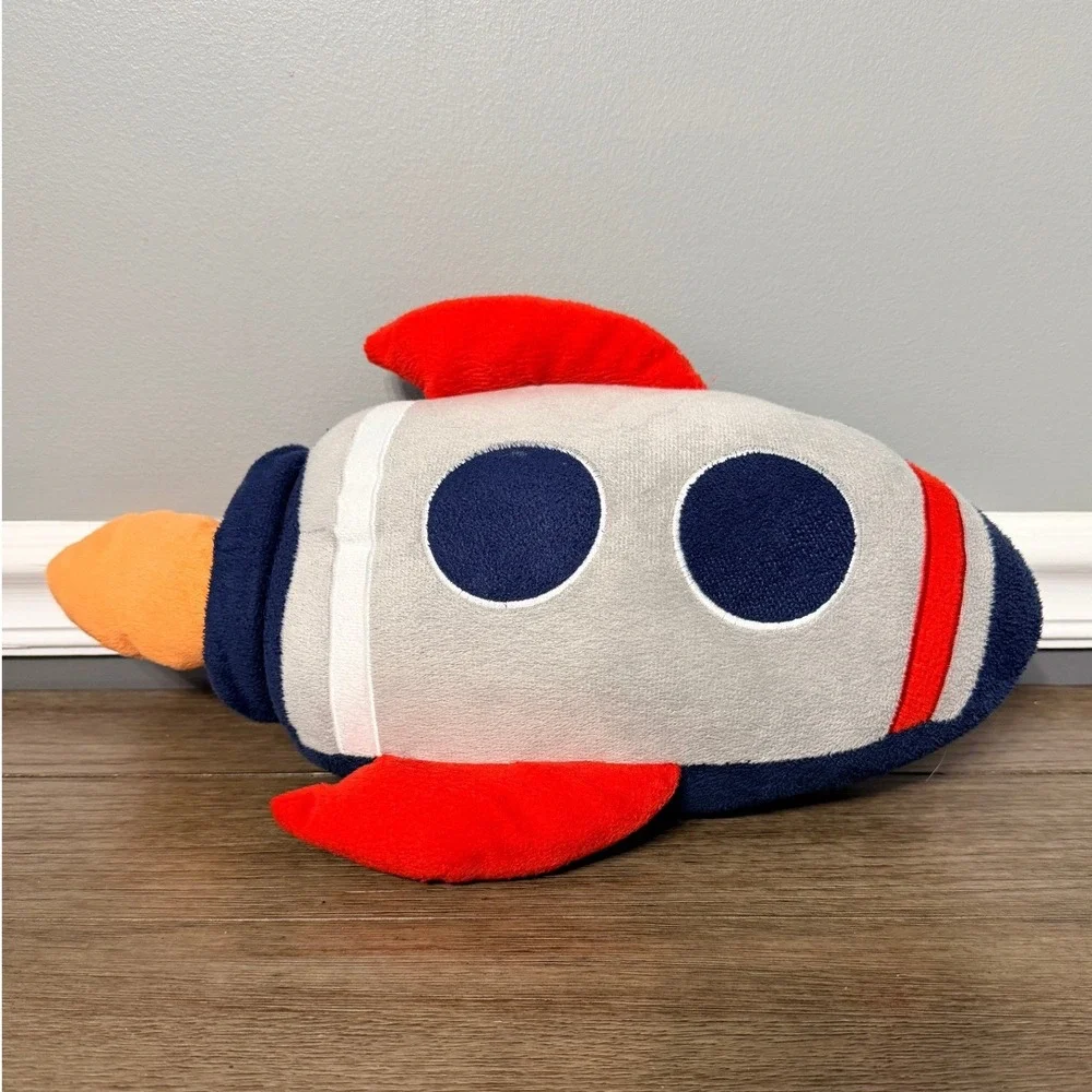 Rocket Ship Plush Space Shuttle Stuffed Toy Blue Grey‎ Red 12